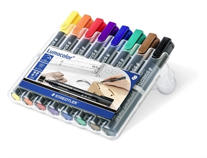 Staedtler Marker Lumocolor Perm skrå 2-5mm sortiert (8)